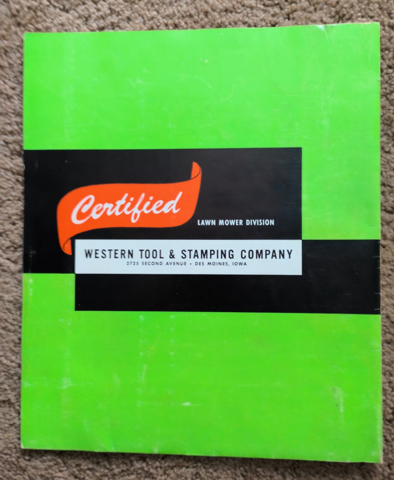 VTG 1950’s Certified Power Mowers Brochure Folder & 5 Mower / Accessory Flyers