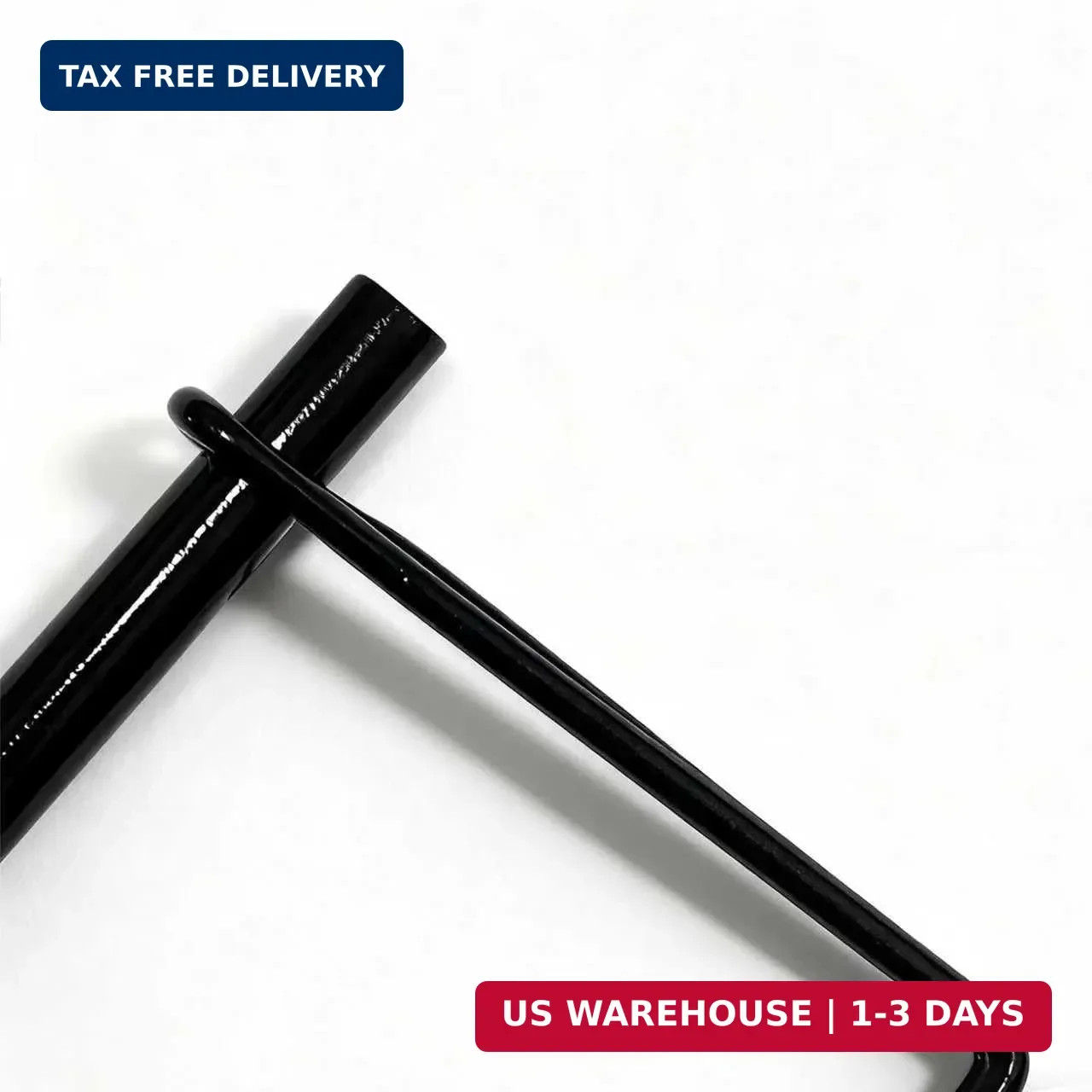 4 Pack 1/4 x 4 Inch Trailer Hitch Pin Black Heavy Duty Steel Trailer Coupler Pin