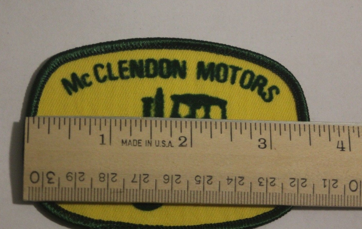 McClendon Motors Tractor Farm Agriculture Velveted Embroidered 2pc Patch Badge
