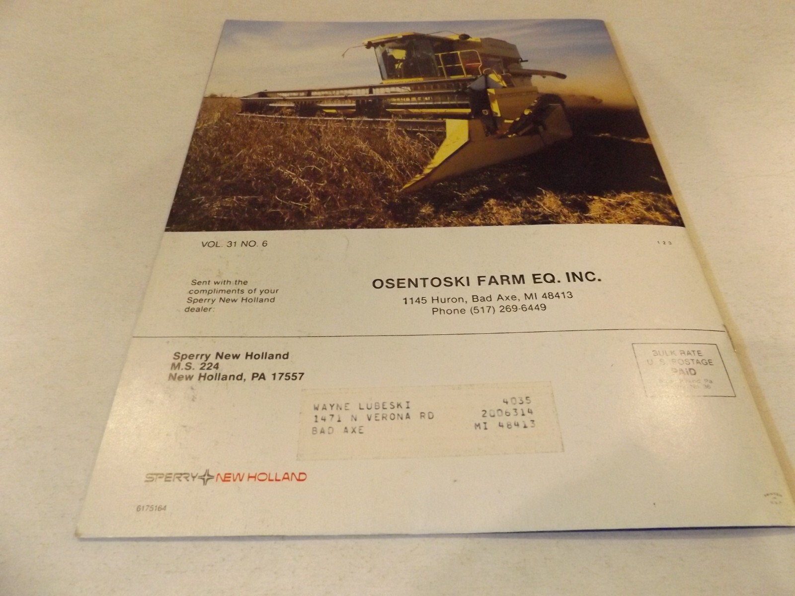 SPERRY NEW HOLLAND NEWS EQUIPMENT BUYER’S GUIDE 1986, LIT # 6175164