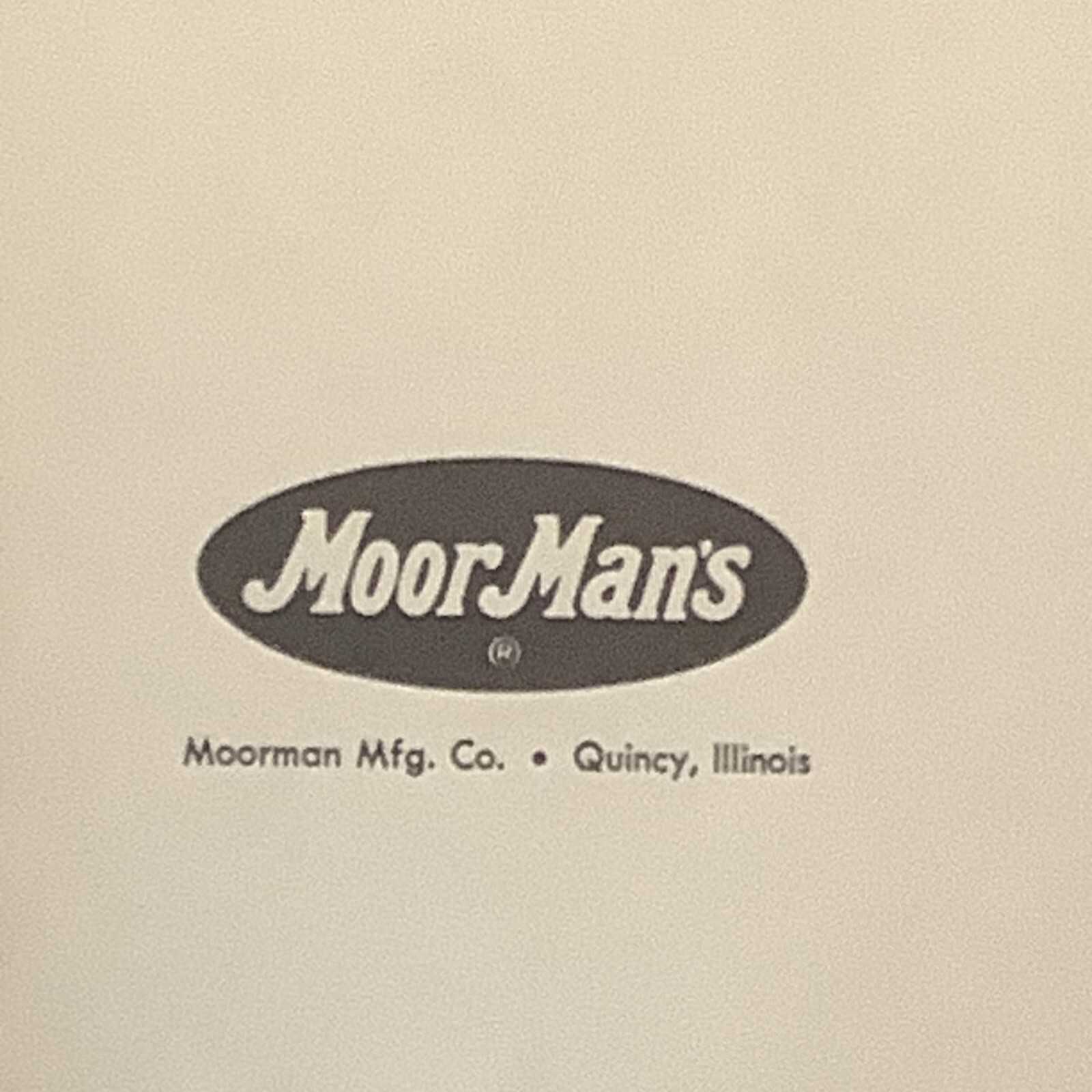 Vintage Moor Man’s Poster Quincy Illinois MoorIron INV-AA01V