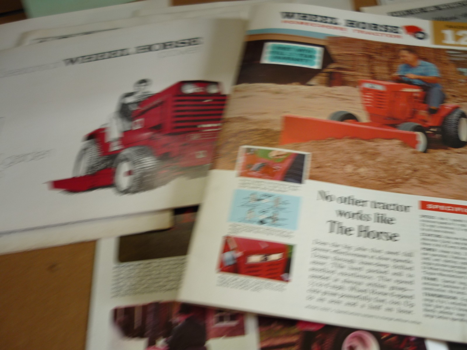 LotOriginal NOS Wheel Horse Lawn & Garden Tractor Brochures-1980 thru 1984
