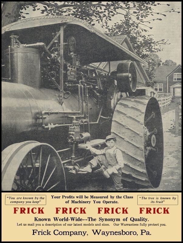 1911 Frick Steam Traction Engine NEW Metal Sign: 12×16″ Ships Free