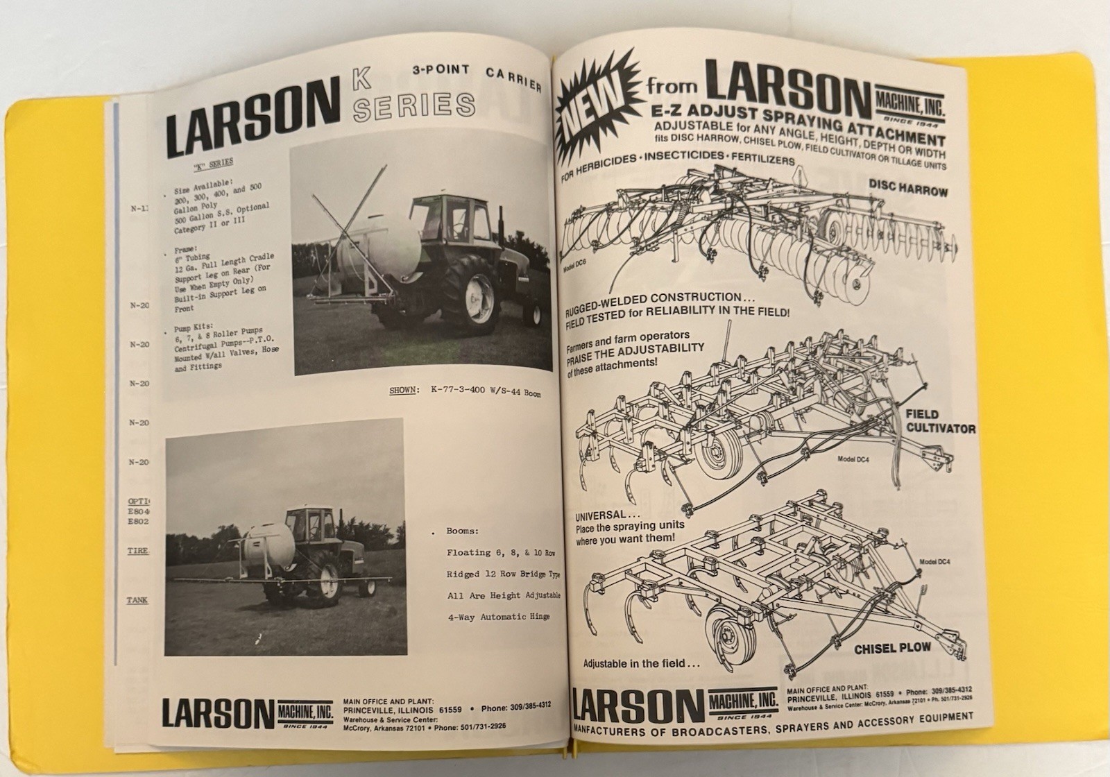 Vintage 1979 Larson Machine Catalog Agricultural Farming Equipment Catalog Price