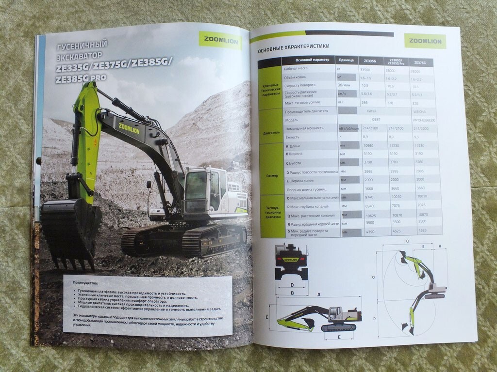 ZOOMLION Chinese Excavators Loaders Mining Equipment Catalog Brochure 2025