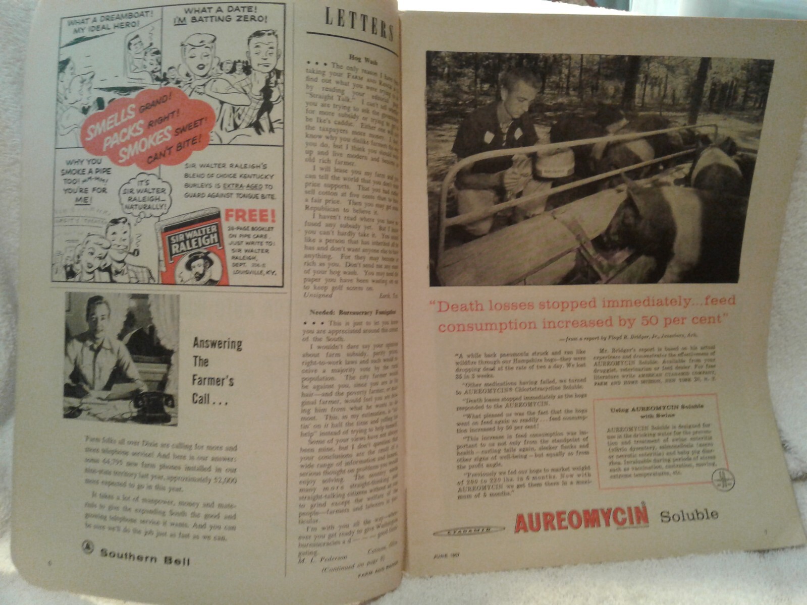 June 1957 FARM & RANCH mag SOUTHERN AGRICULTURIST adver DIXIE EDITION cars IH
