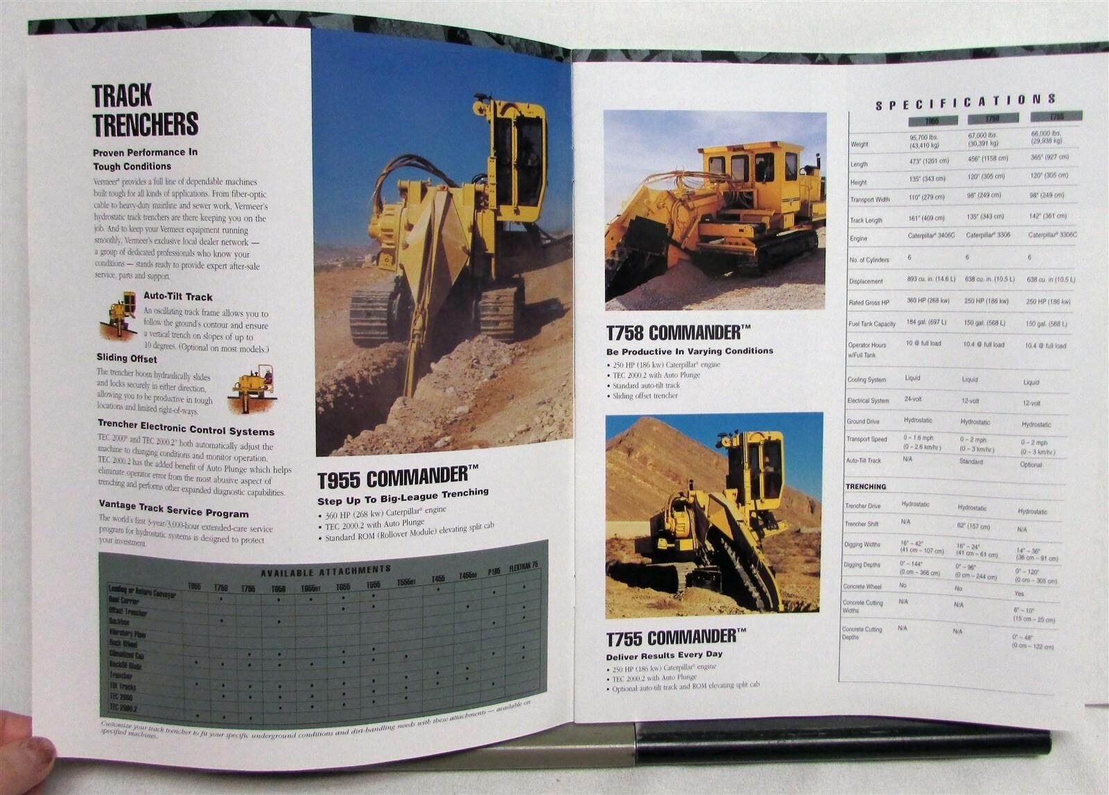 1998 Vermeer Underground Construction Equipment Catalog