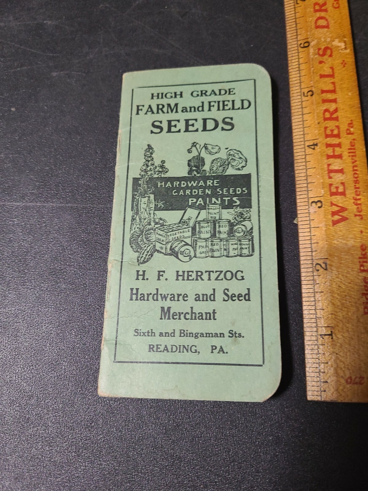 Vintage 1920s Reading Pa Hertzog Farm Sweds Memo Booklet