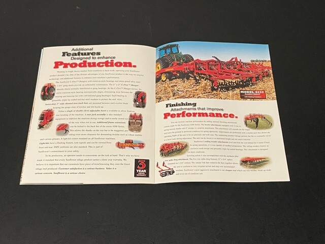 Sunflower Series 2000 Chisel Plow & 4200 Coulter Chisels Dealer’s Brochure