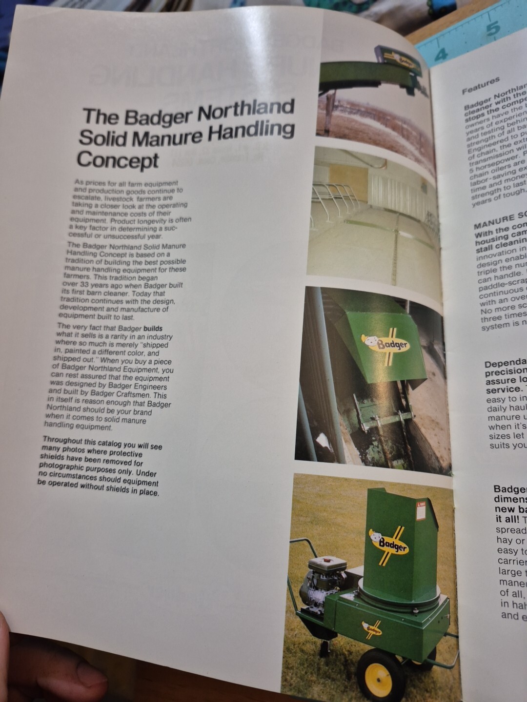 1980’s? BADGER Northland Manure Handling Systems Brochure 14 Pages