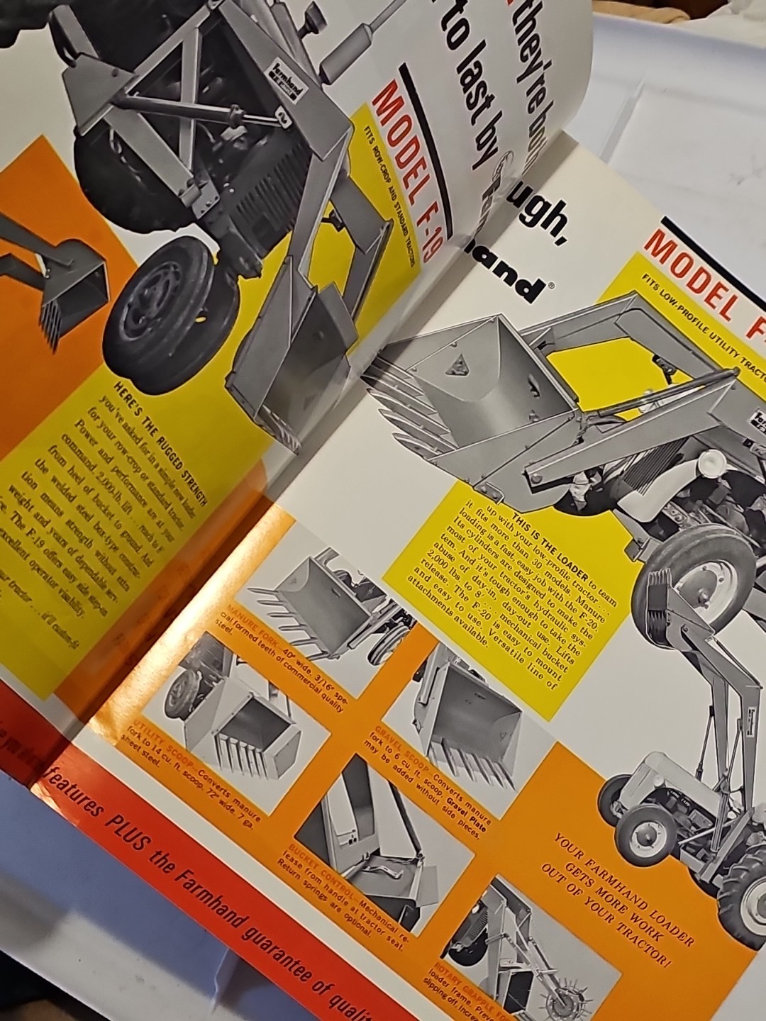 Vintage Farmhand Loaders Sales Brochure Foldout
