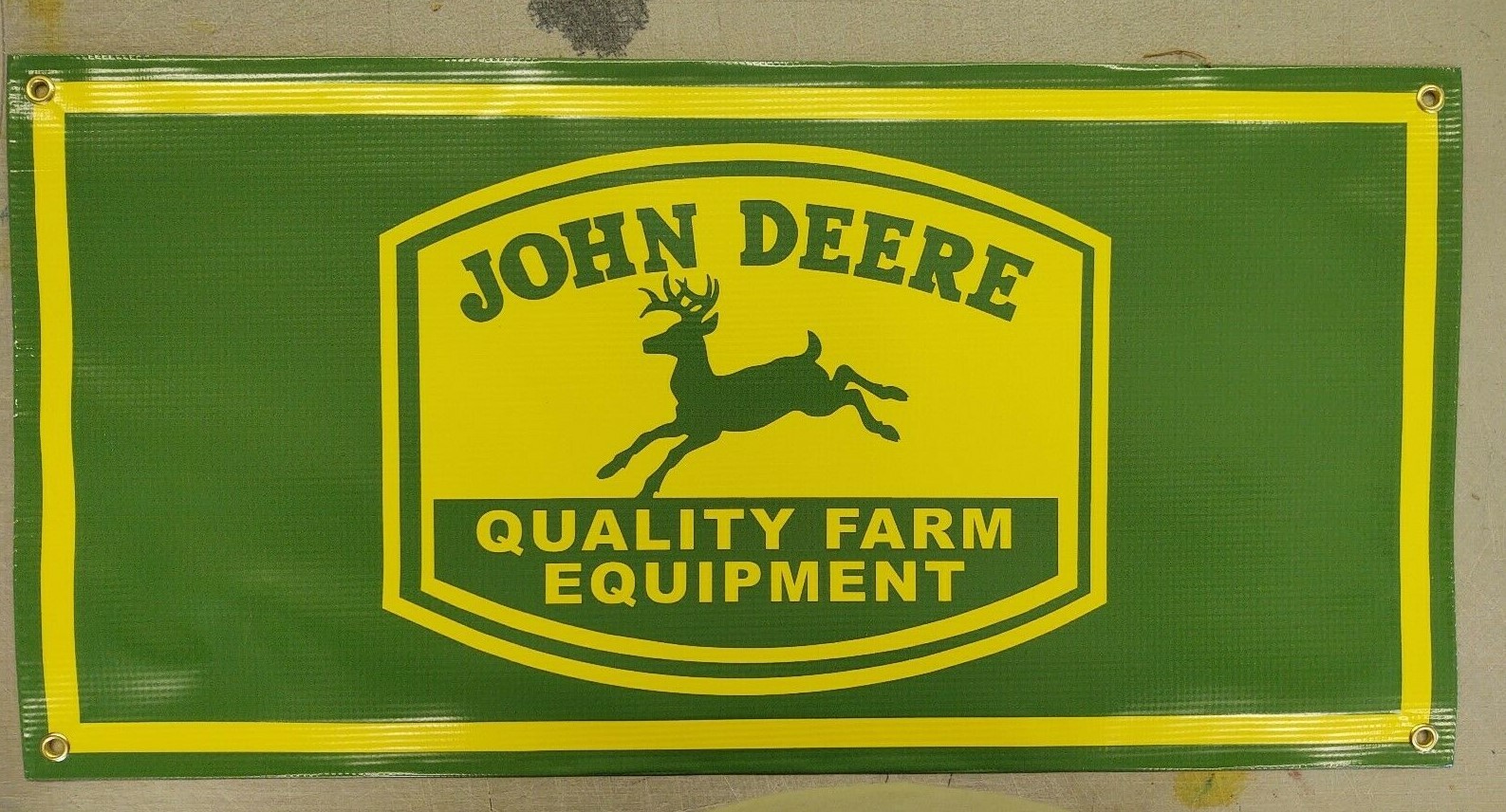 JOHN DEERE QUALITY EQUIPMENT – BANNER – 24″ X 12″