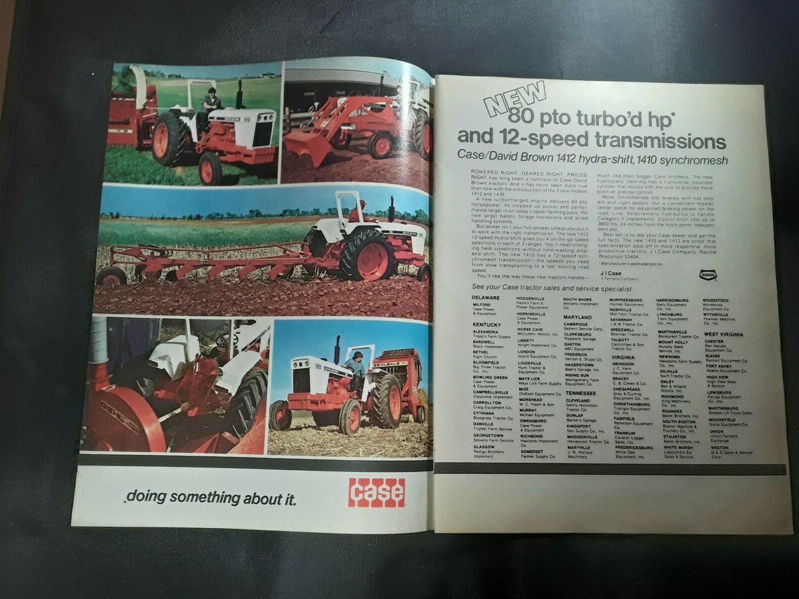 Original 1975 Case David Brown Tractor 2-Page Magazine Ad