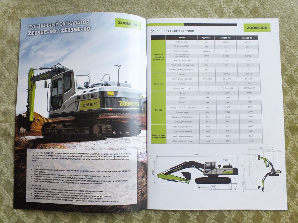 ZOOMLION Chinese Excavators Loaders Mining Equipment Catalog Brochure 2025