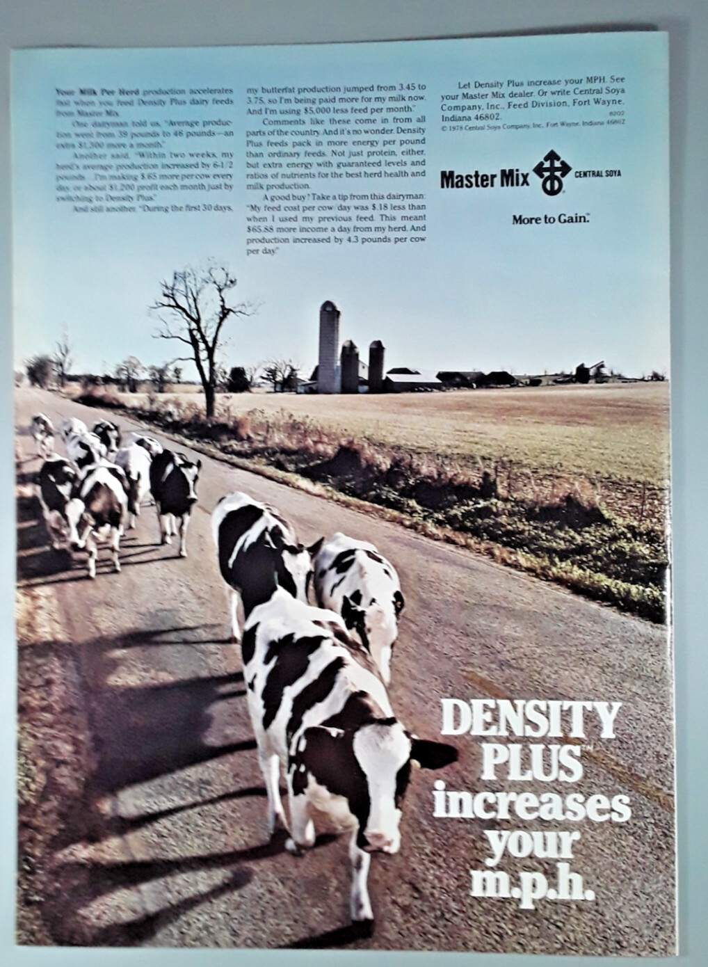 Original 1979 Master Mix Magazine Ad “…Increases Your M.P.H.”