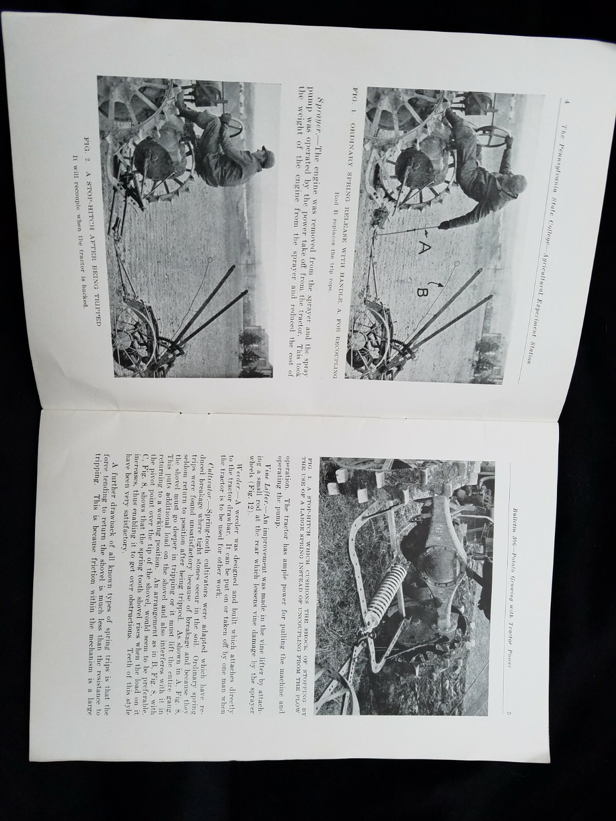 1934 Pennsylvania State College Ag Bulletin Potato Growing With Tractor Power