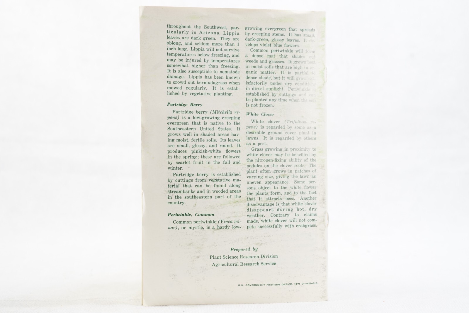 Better Lawns by Home and Garden No.51 Agricultural Vintage 1971 Brochure