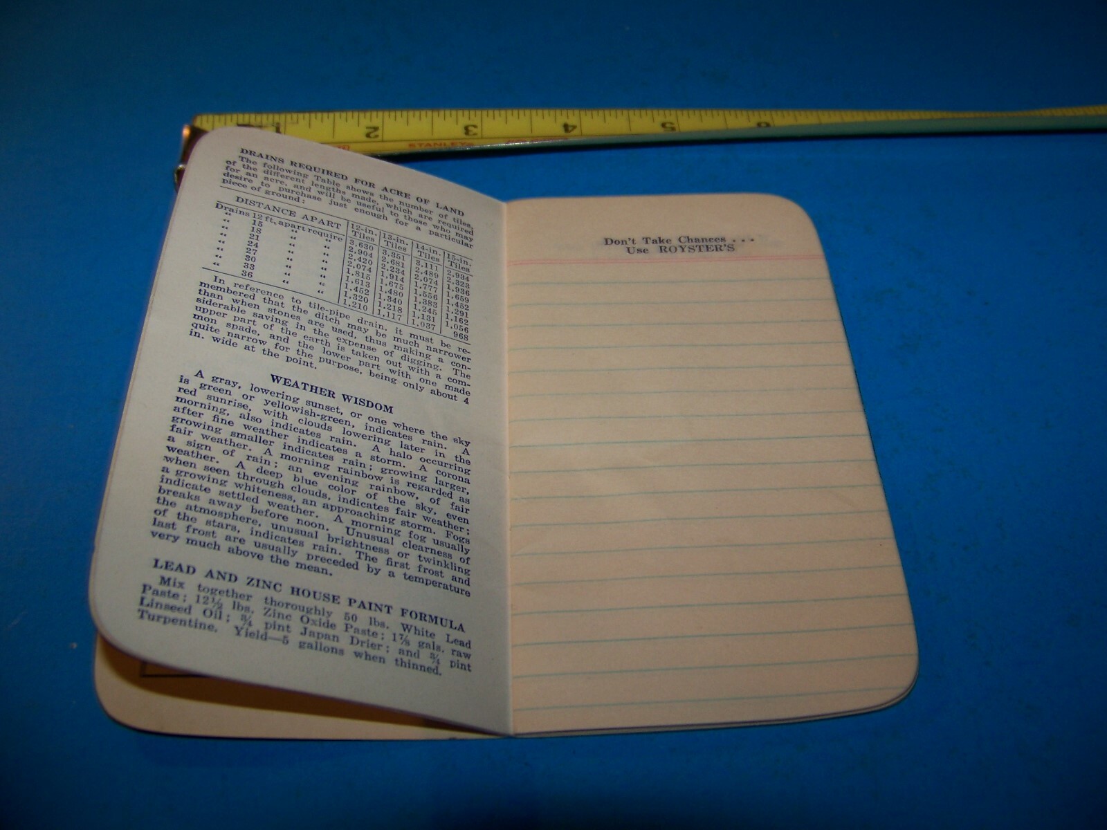 Royster Fertilizer “Daily Reminder” Memo Booklet 1951 F.S. Royster Guano Comp.