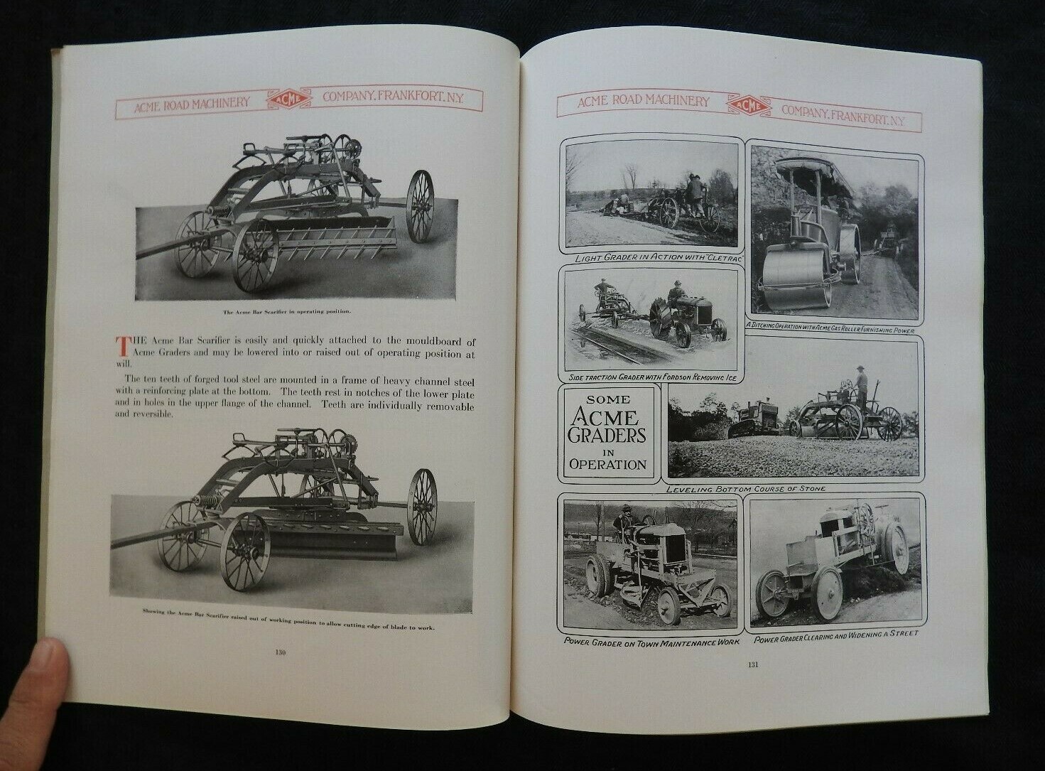 1927 ACME MACHINERY COMPANY “ROAD GRADERS” CATALOG BROCHURE TANKERS FRANKFORT NY