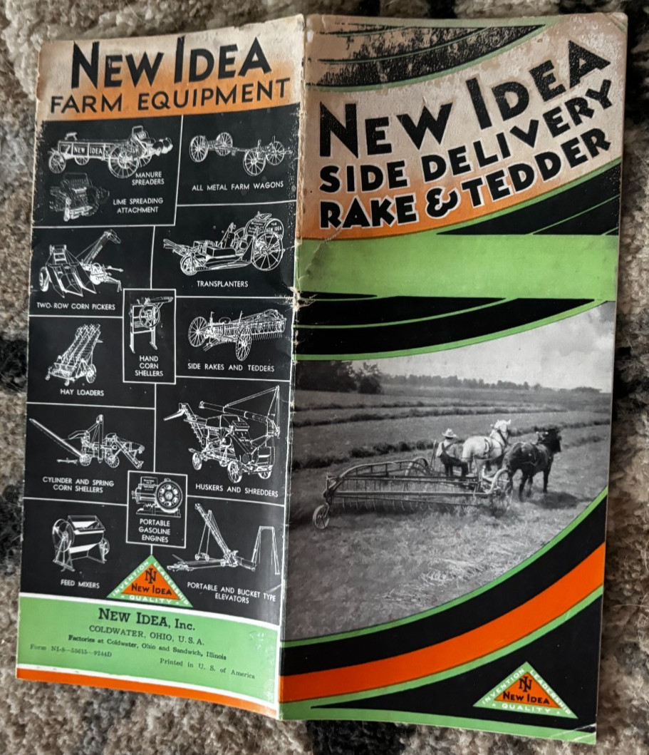 New Idea Side Delivery Rake & Tedder For 1936 Brochure DCPA26