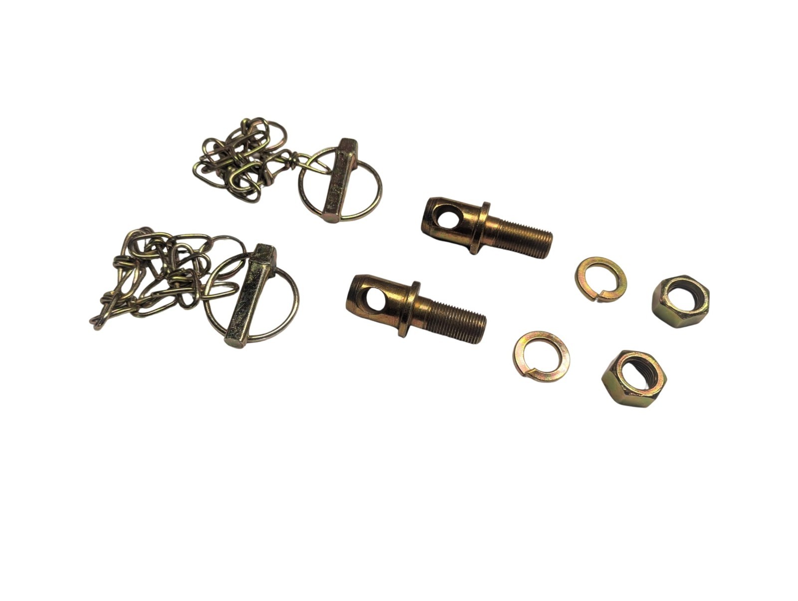 2 Pack Stabilizer Pins with Nuts & Washers for Tractors & Trailer Ramps, 7/8″ Di
