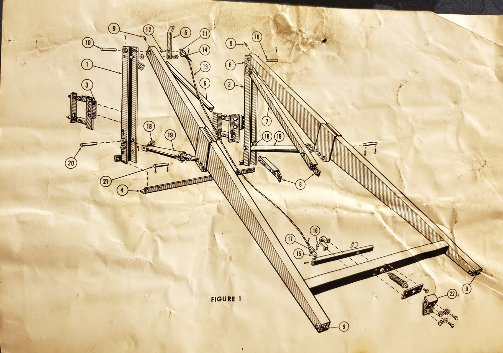 Vintage Old FARMHAND Manual F15-A Loader H103 Manure Fork Assembly Instructions