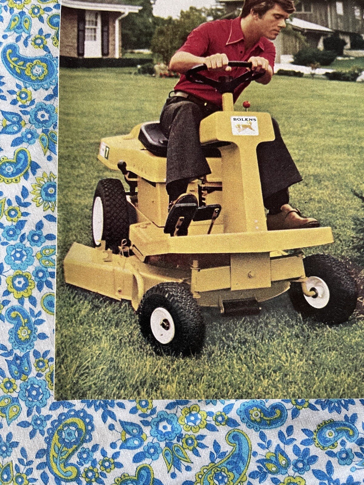 Vintage 1972 Bolens Rear Engine Riding Mower Print Ad Garden Tractor
