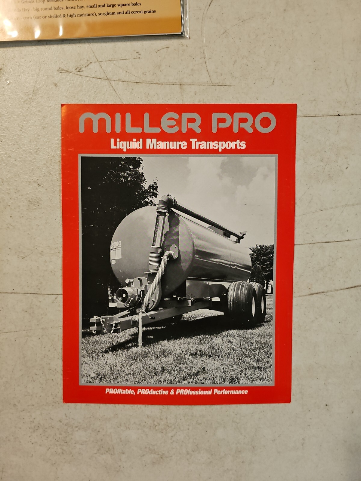 Miller Pro Liquid Manure Transports Sales Brochure Spec Sheet
