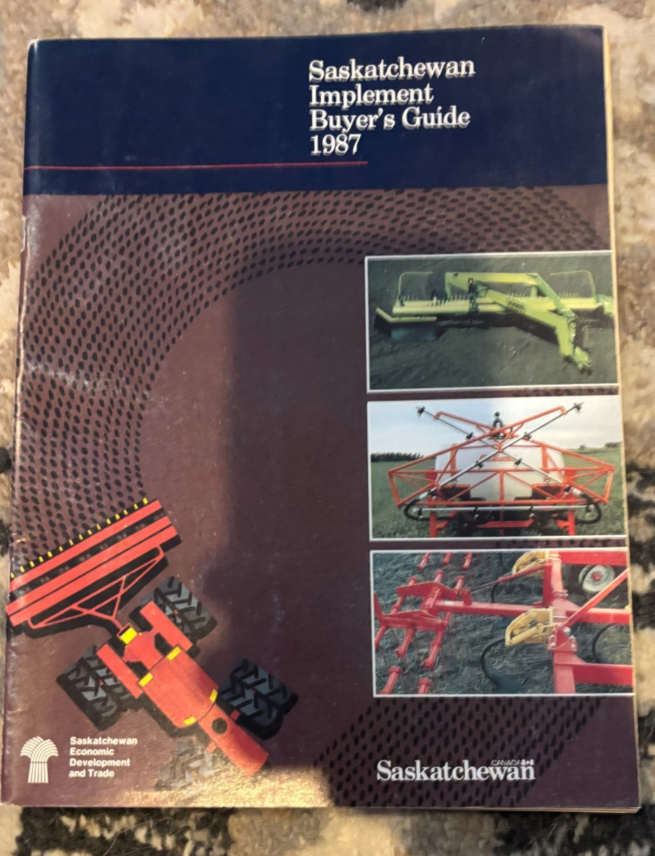Saskatchewan Farm Implement Buyer’s Guide For 1987 Brochure FCCA25