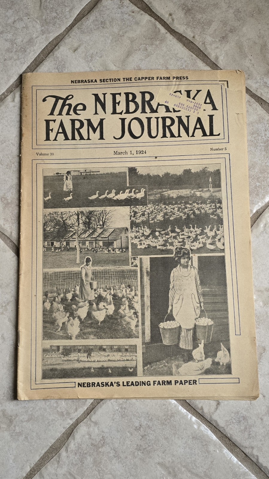 14 Lot/Rare 1923-1924 Nebraska Farm Journals-Capper Farm Press-Vintage Color Art