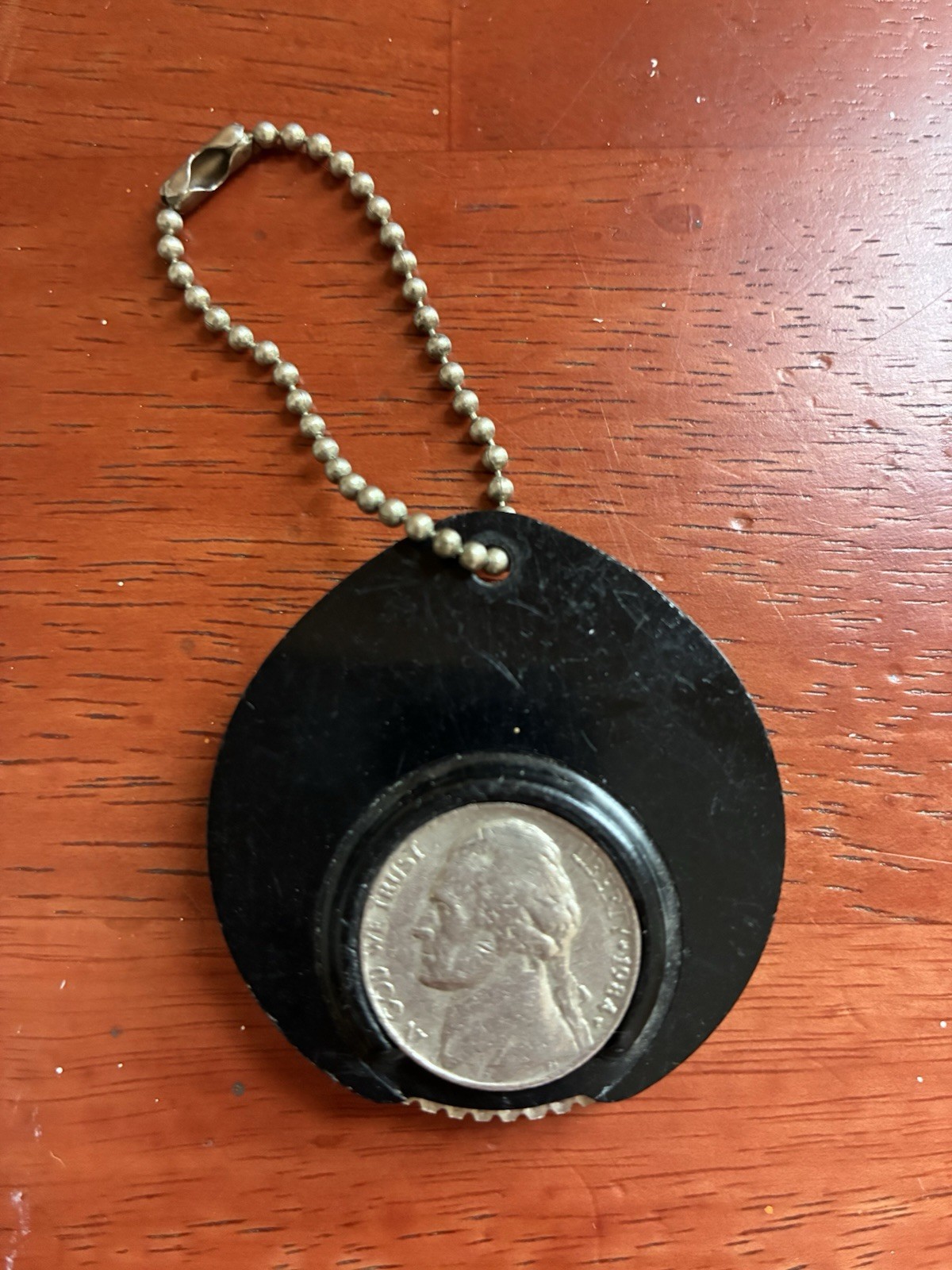 Vintage Gilco Corp Advertising Keychain Nickel Holder Clock 50’s