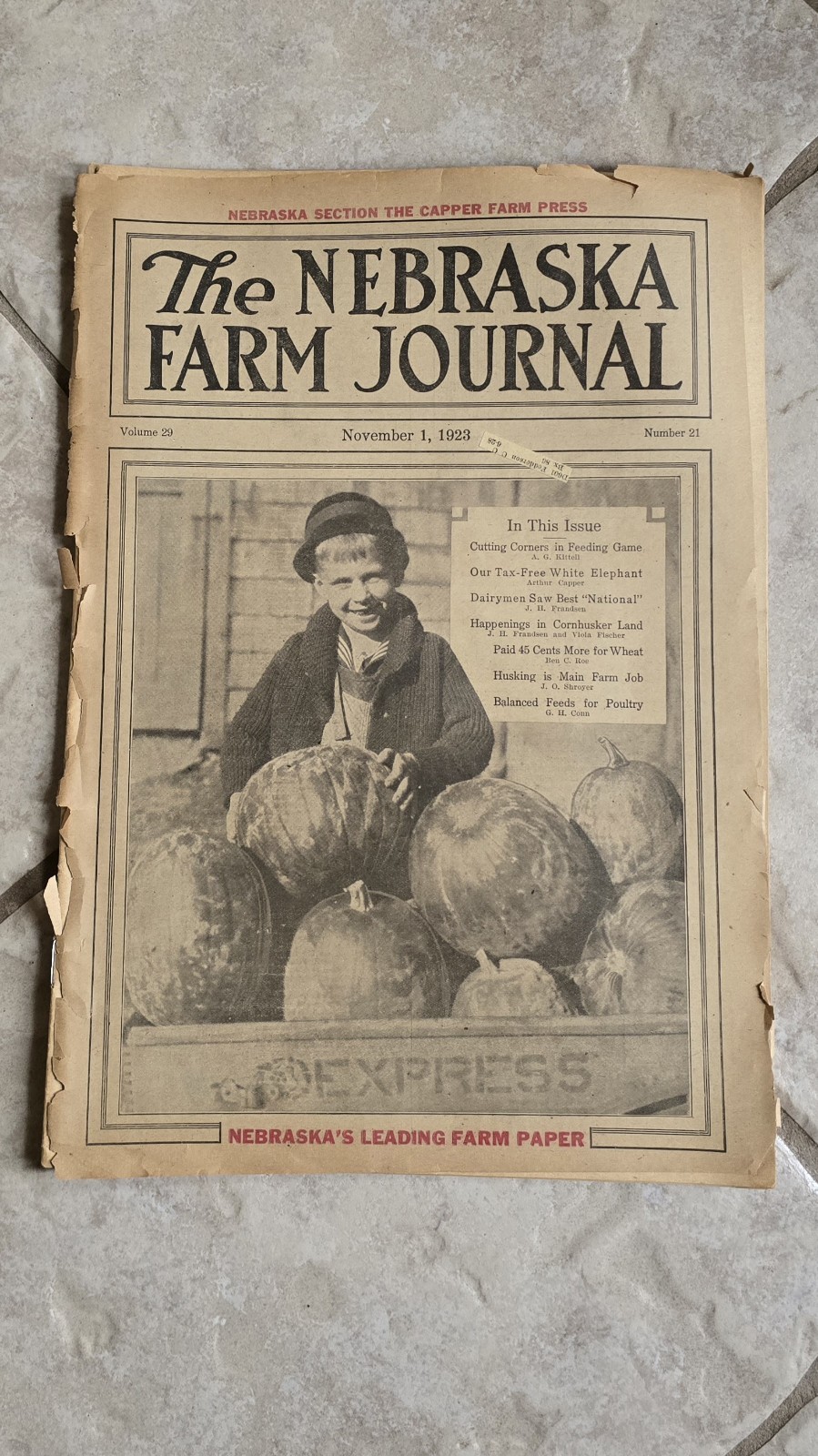 14 Lot/Rare 1923-1924 Nebraska Farm Journals-Capper Farm Press-Vintage Color Art
