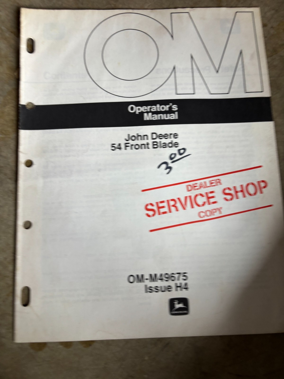 John Deere 54 Front Blade Operator’s Manual AMIL26 no3