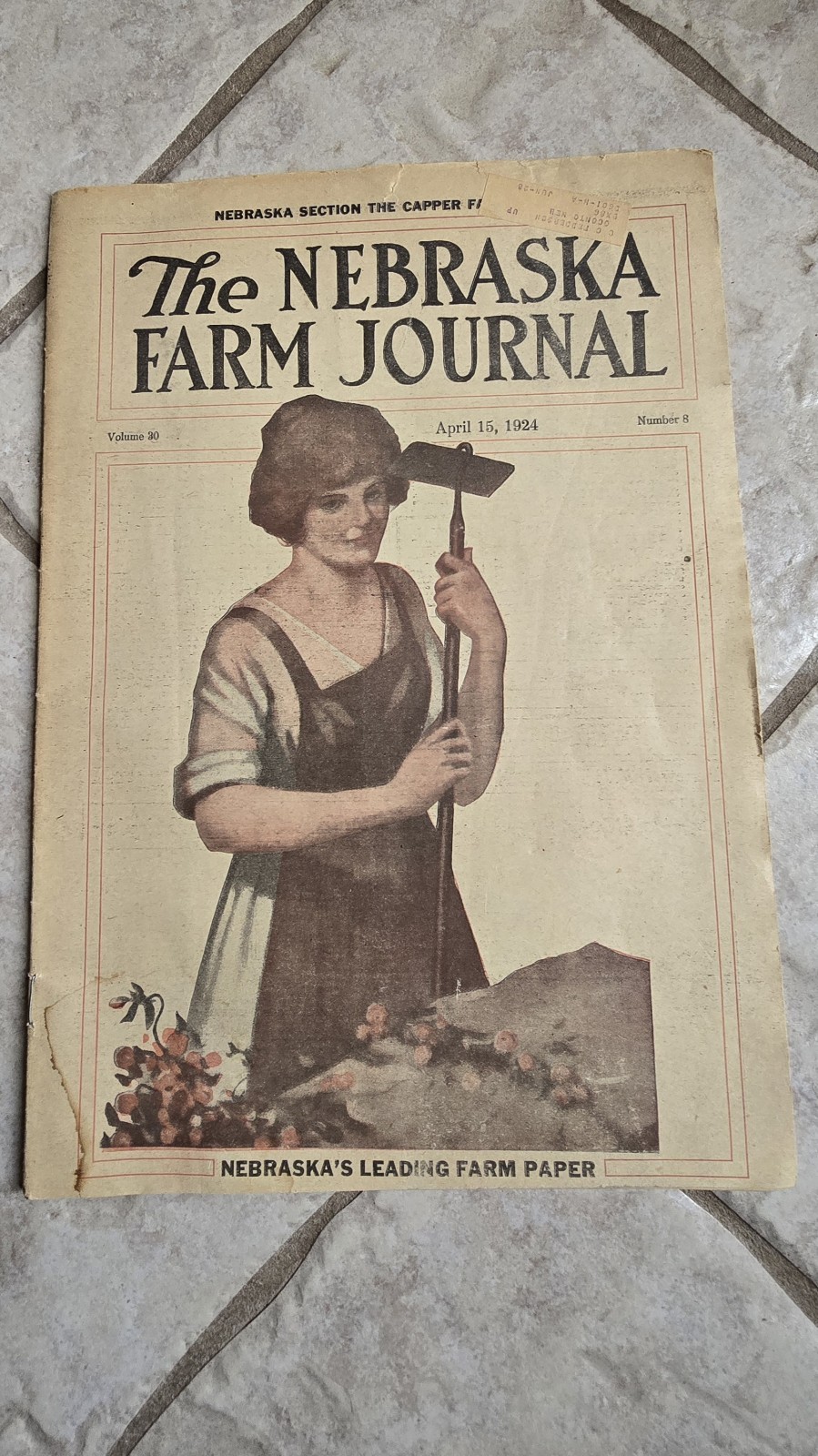 14 Lot/Rare 1923-1924 Nebraska Farm Journals-Capper Farm Press-Vintage Color Art