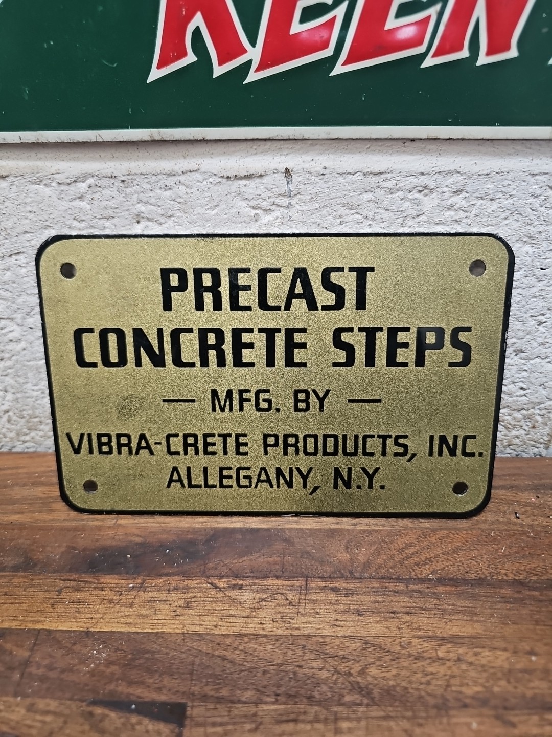 L43- Vintage 7×4.5″ aluminum PRECAST CONCRETE STEPS Mfg by VIBRA-CRETE