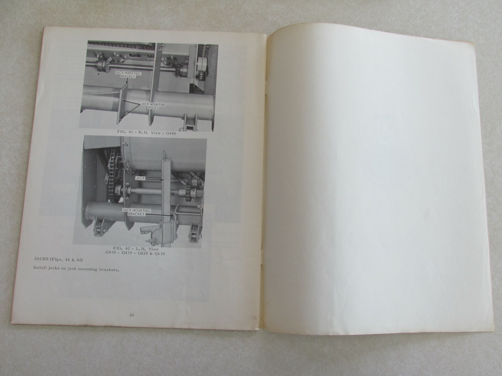 MBE89 Farm Manual Operating Instructions Allis Chalmers G430 corn heads combine