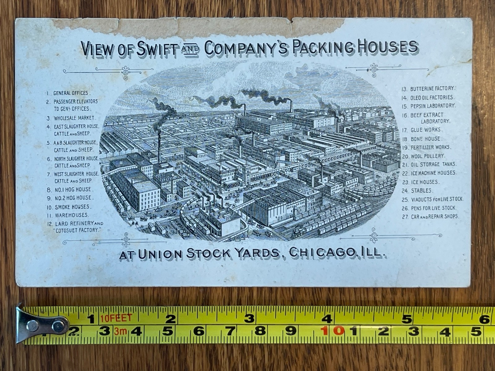 Swift’s Jersey Butterine 1880s Advertising Card, Union Stock Yards, Chicago