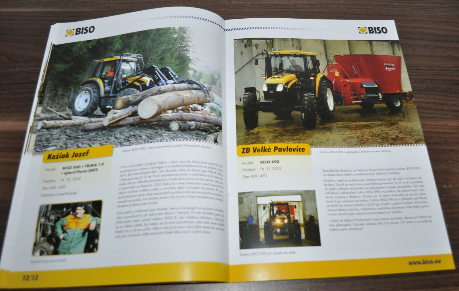 Biso Tractor X Tiger 2011 Model Range Specification Brochure Prospekt