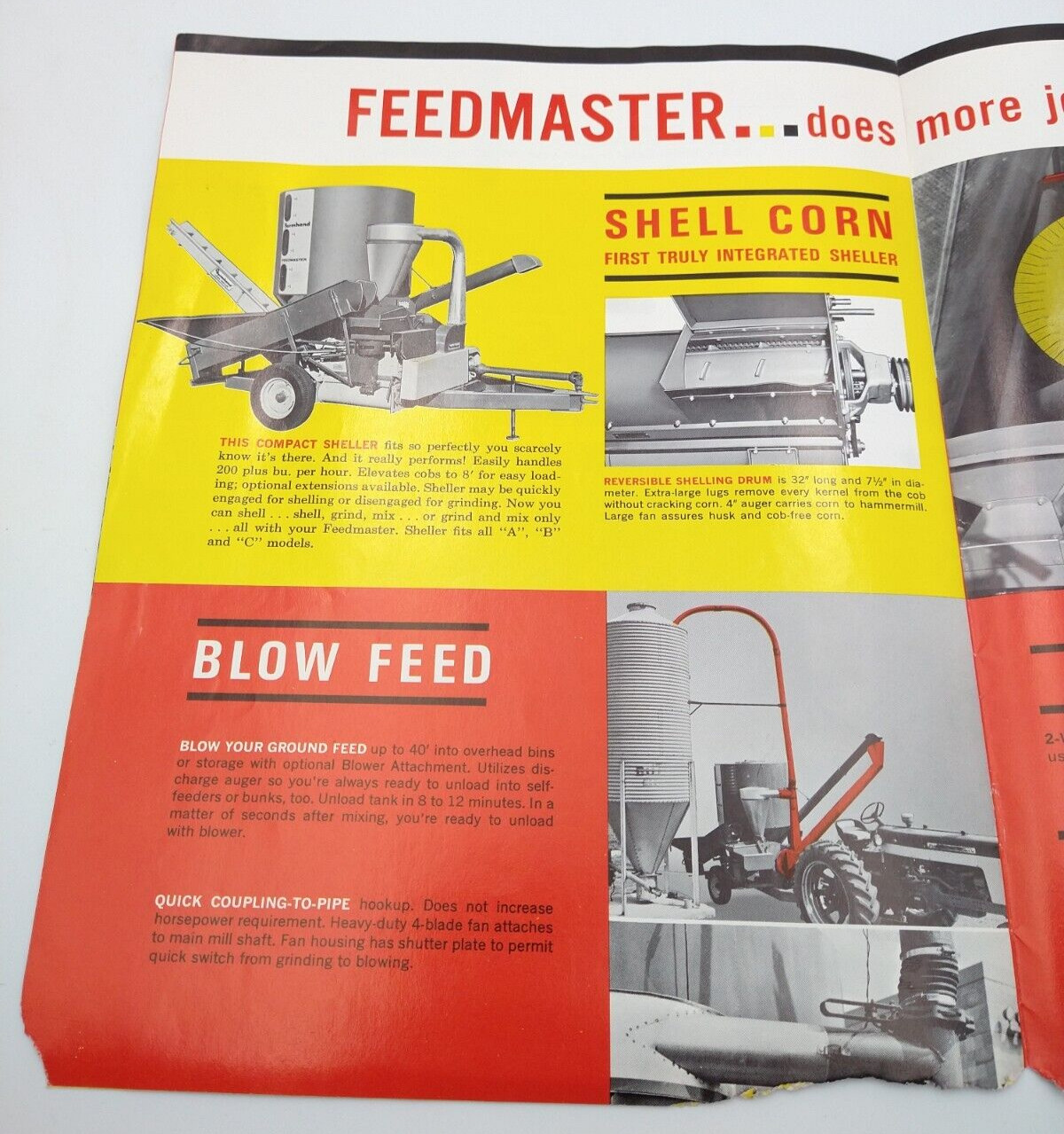 VTG 1960s Farmhand Feedmaster Dealer Sales Brochure 8 pg 8.5″x11″ Grinder Mixer