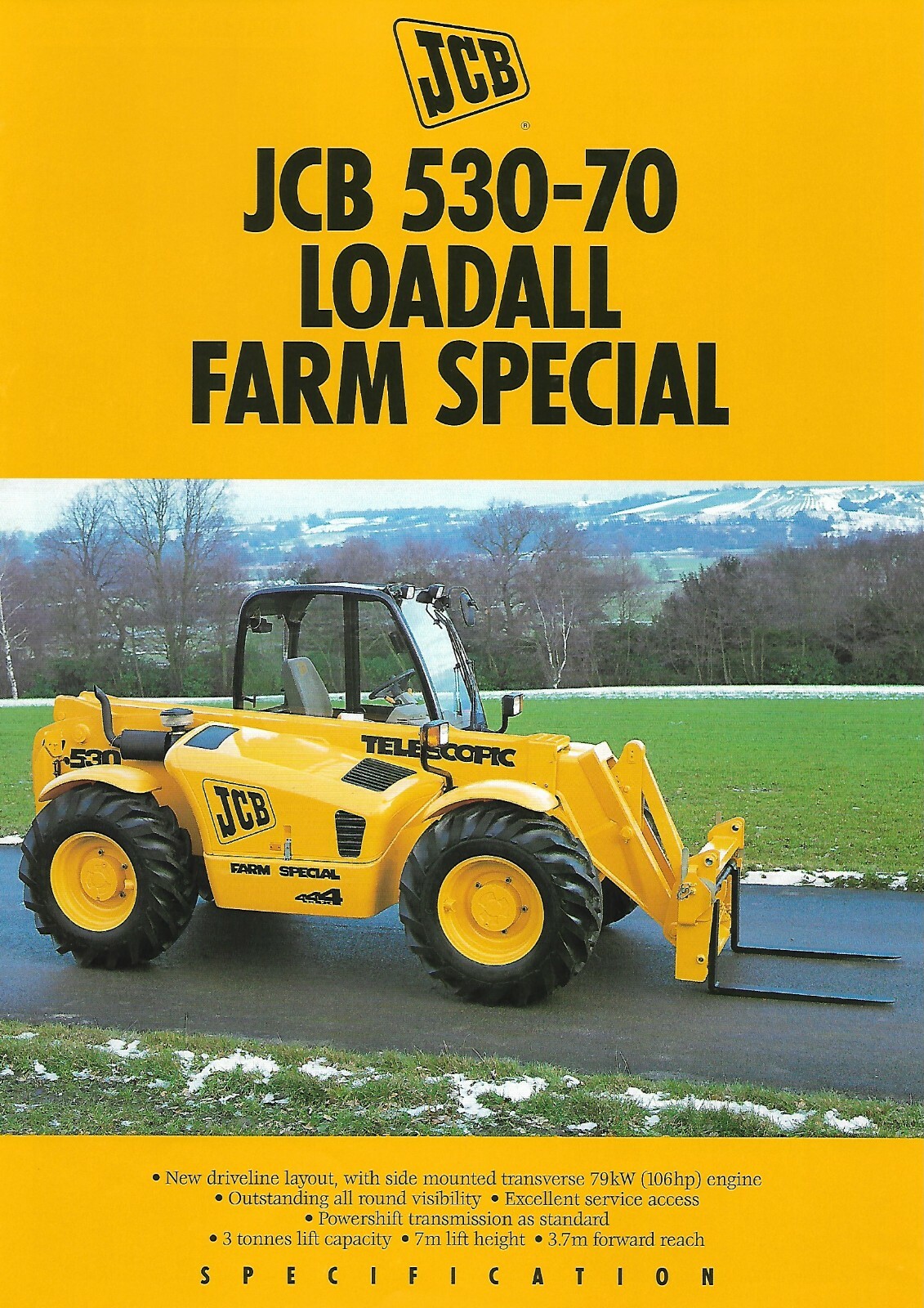 Farm Equipment Brochure JCB – 530-70 – Loadall Farm Special – 1997 (F7367)