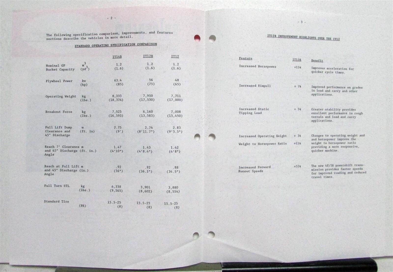 1990 Caterpillar Integrated Toolcarrier 12B 14B Specs Construction Salesgram