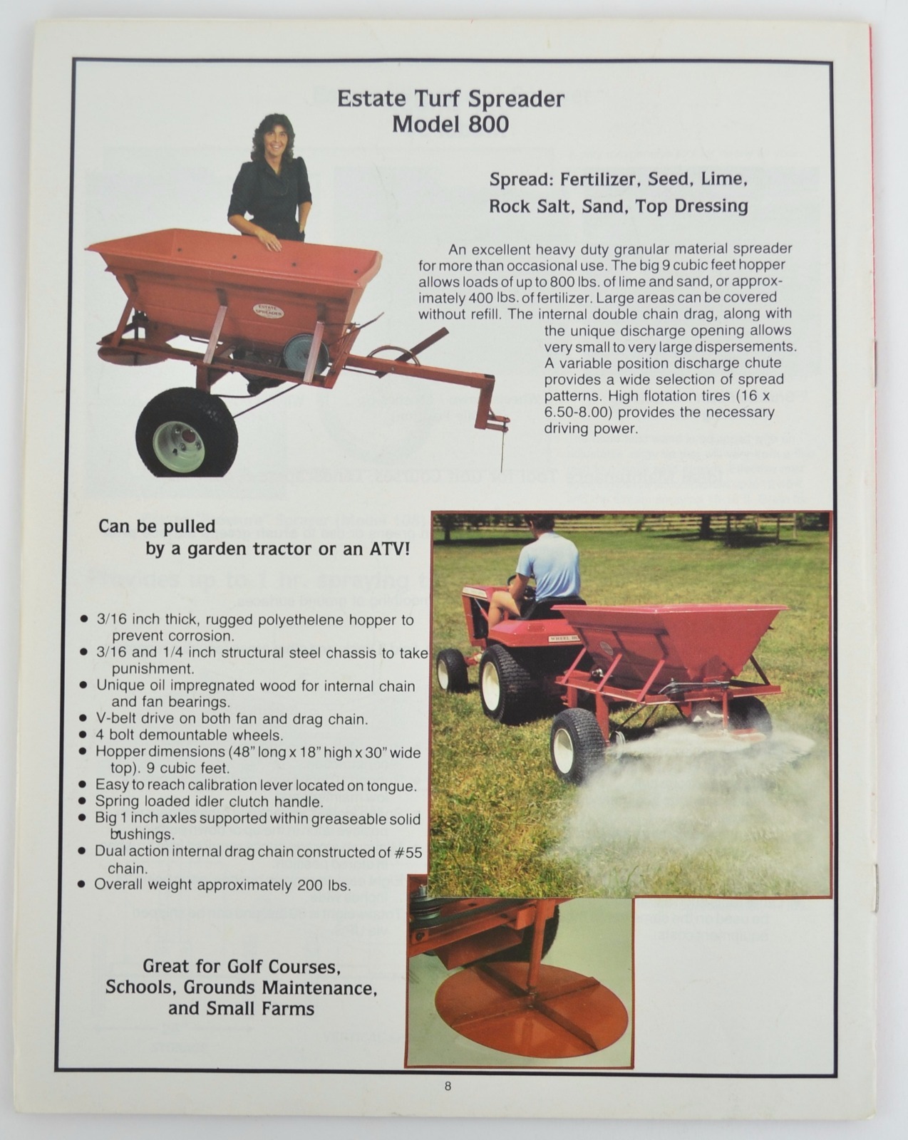 1985-1986 Country Manufacturing Lawn Mower Garden Farm Horse Barn Dealer Catalog