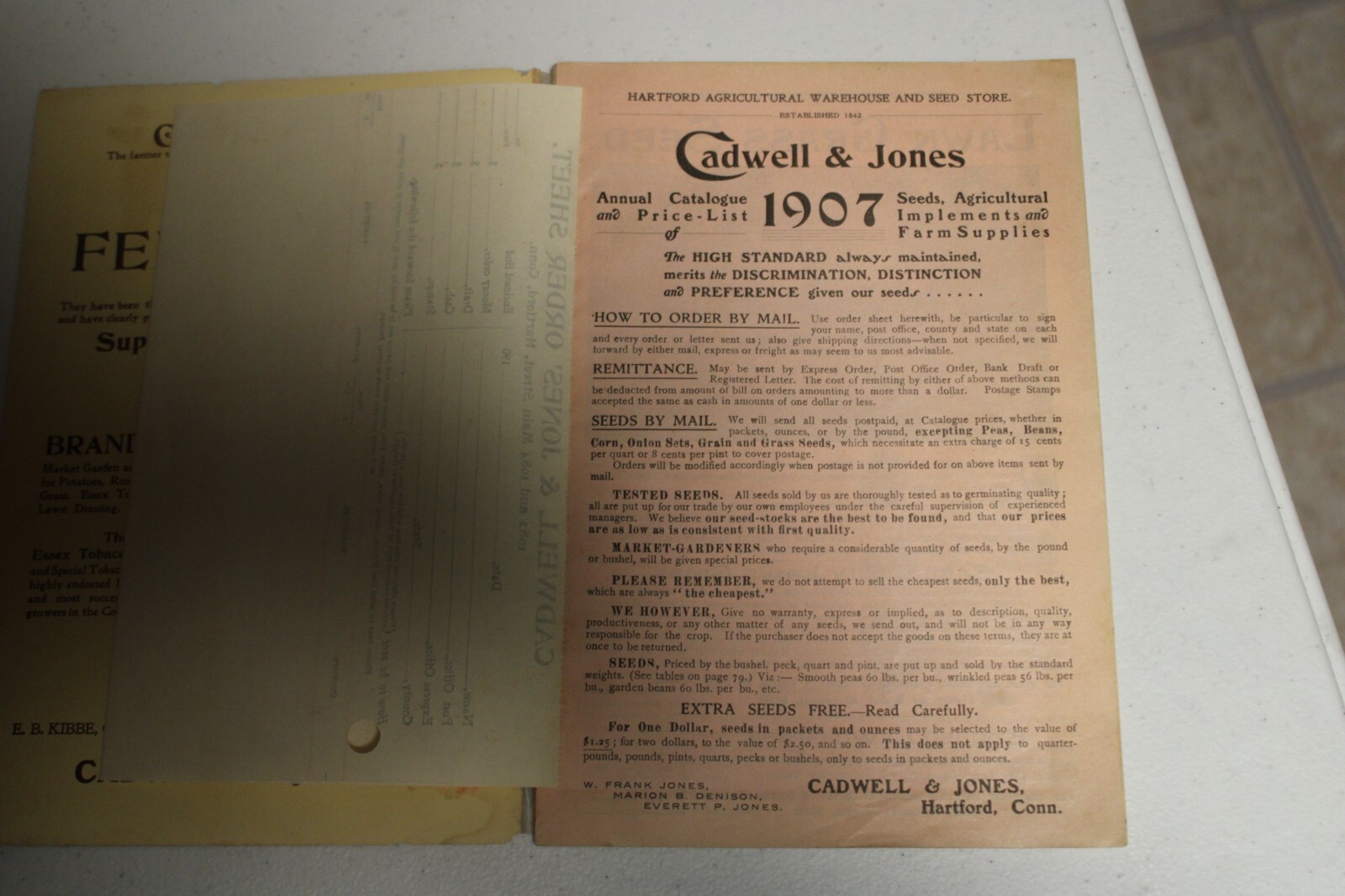 Vtg 1904 Advertising Catalog Caldwell & Jones Seeds & Agricultural Implements