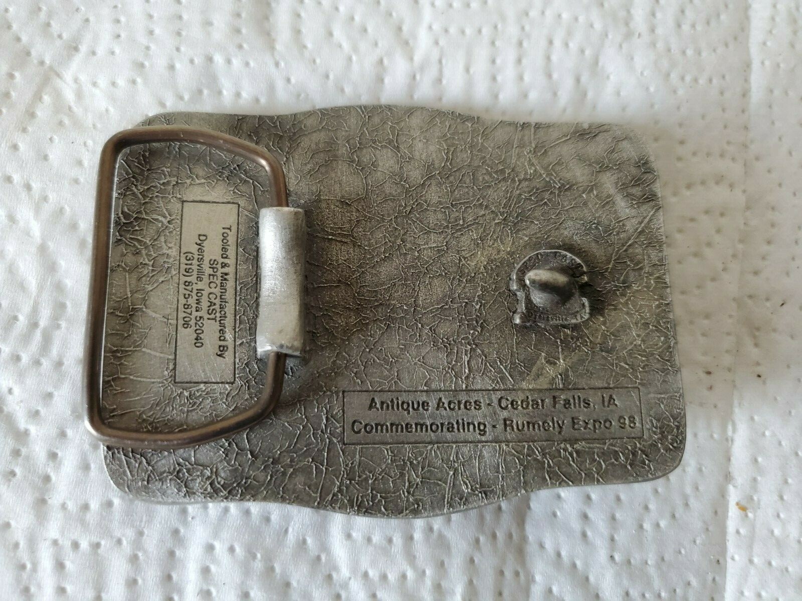 metal belt buckle power show antique acres cedar falls iowa 1998 rumely