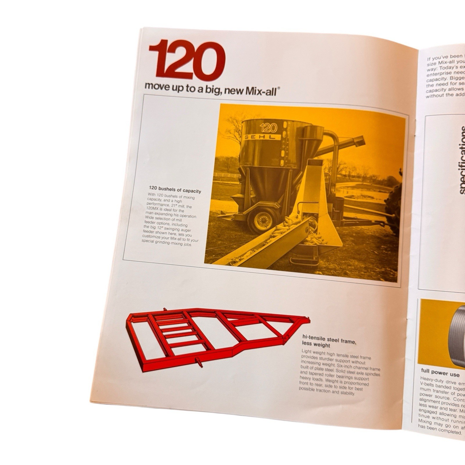 1970s Gehl 95 Feed Grinder Mixer Brochure Model 120 Farm Equipment Catalog