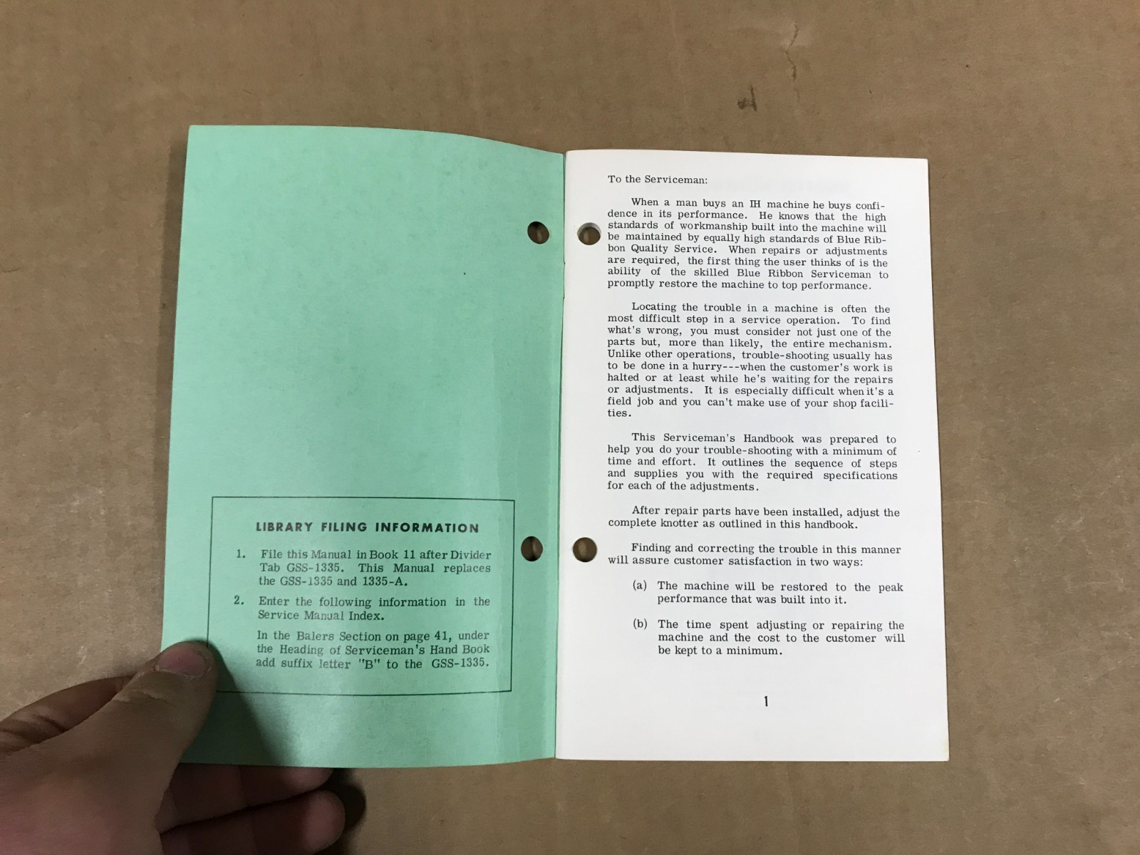 VTG Blue Ribbon Serviceman’s Handbook – Twine Knotters On International Balers