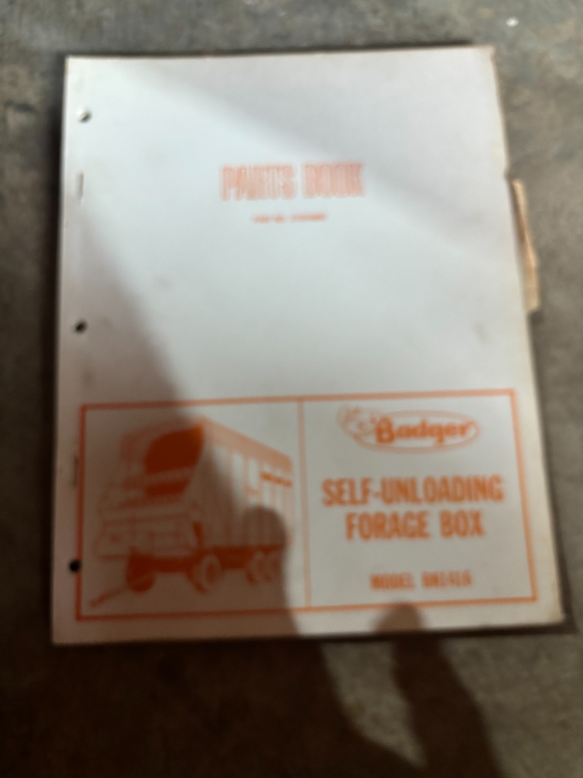 Badger BN1410 Forage Box Wagon Parts Book Manual AMIL26