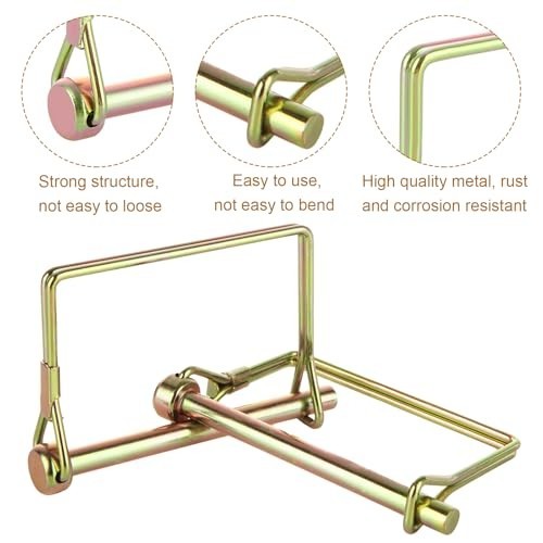 30pc Heavy Duty Trailer Coupler Pin 1/4″ Square Wire Lock Safety Pin