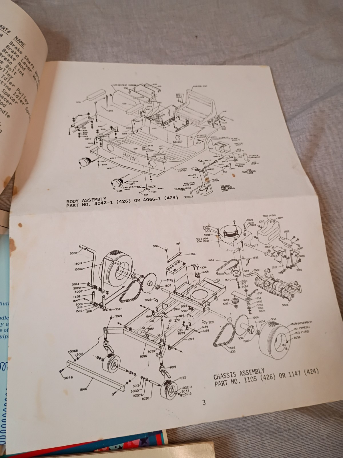 Dixon Zero Turn Mower ZTR-426 Operator’s manual and repair sheets VTG