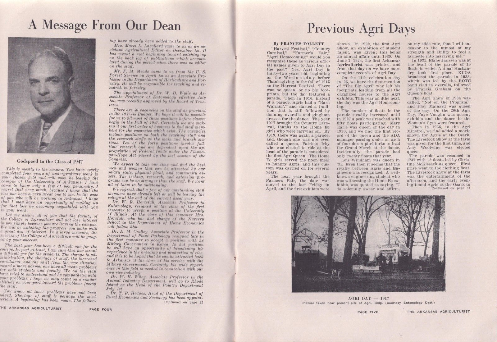 Arkansas Agriculturist April 1947 Agri Day Edition w Program